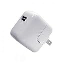 Original Apple White USB Cable Power Adapter (Wall Charger Adaptor with FIXED Blades) for Apple iPod, iPhone, iPhone 3G, Touch, Shuffle, Nano, Classic