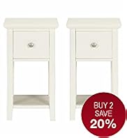 Hastings Ivory Compact Bedside Chests