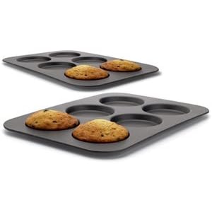Chicago Metallic Premium Nonstick Nonstick Muffin Top Pans Set of 2 by Chicago Metallic