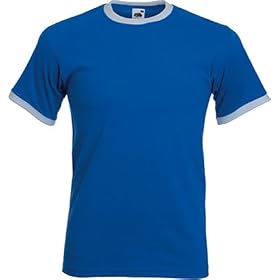 Fruit of the Loom plain 100% cotton ringer t-shirt
