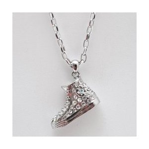 Converse Sneaker White and Clear Charm and Chain