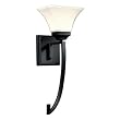 Minka Lavery Agilis 6810-66 Small Glass 1 Light 100 watt (20H x 7W) Torchiere Lighting in Black
