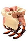 L. Erickson USA Small Covered Jaw 100% Silk Charmeuse - Waves Neutral