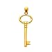 14K Yellow Gold Key to My Heart Charm Pendant