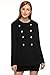 ANGVNS Women Toggle Wool Blend Double Breasted Trench Coat-Wool Blend
