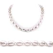 AugustinaJewelry Single Strand 18 Inch 10-11mm white Oval Shape Freshwater Cultured Pearl Necklace