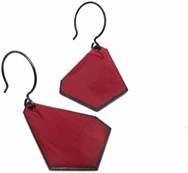 Enameled Faceted Nugget Earrings - Your Choice of Color