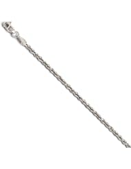 Leslies 10K White Gold V-Plus 2.5mm Diamond-cut Lightweight Chain