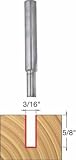 Freud 04-103 3/16-Inch Diameter by 5/8-Inch Double Flute Straight Router Bit with 1/4-Inch Shank
