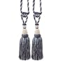 Pair of Ivory and Navy Blue Jane Tassels