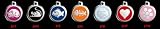Custom Engraved Stainless Steel with Enamel Cat ID Tags - Small