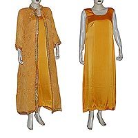 Childrens Toyshop  Apparel : Womens Shalincraft Caftans Dress Silk Evening Gown Blue Size S (kftns004)