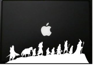 Lord of Rings Macbook Decal for Air Pro Decorative Laptop Sticker Lord of the Ring Themed Supply Vinyl Art Decal (White)