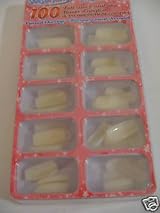 100 Fake Nails French Manicure Natural Off-white