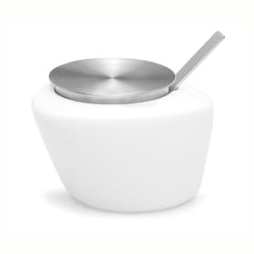 Click here to buy Blomus 63186 Sugar Bowl With Spoon, Porcelain by Blomus.