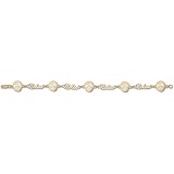 Florida State Noles & Seminole Head 3/8 7 1/2 Bracelet (10kt)