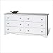Monterey 6 Drawer Dresser In White Finish By Prepac Furniture