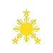 (2x) Philippines Sun - Sticker #2 - Decal - Die Cut