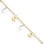 14k gold delicate anklet, 10 inch