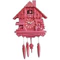 Novelty Pink Cuckoo Wall Clock