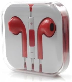 CRS New HOT Design 3.5mm In-ear Handsfree Stereo Earphones Earbuds with Microphone Remote for Iphone 6/6 Plus,5/5s/5c,4/4s,ipod Touch 4th,5th ,Ipad High Quality (red)