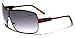 Khan Fashion Men's Square Aviator Style Sunglasses Silver Black Blue Sport Shades,Black/Red
