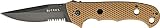 CRKT Hammond Desert Cruiser Folding Knife, 3.75in, Serrated Clip Point, Desert Tan 7914DBLK BLADE