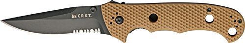 CRKT Hammond Desert Cruiser Folding Knife, 3.75in, Serrated Clip Point, Desert Tan 7914DBLK BLADE CRKT Hammond Desert Cruiser Folding Knife, 3.75in, Serrated Clip Point, Desert Tan 7914DBLK BLADE