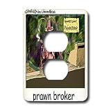 Londons Times Fish Fishing Deep Beneath Cartoons - Shrimp Pawn Broker - Light Switch Covers - 2 plug outlet cover