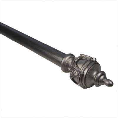 BCL Drapery Hardware 125UN28 28-Inch to 48-Inch Urn Curtain Rod, Antique Pewter