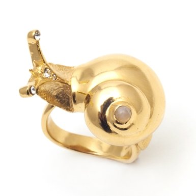 Gold Snail Ring by Bill Skinner (Size S)