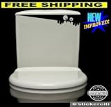 TOILET MONSTER Decal Bathroom Wall Art Funny Cute Vinyl Sticker
