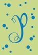 Monogram Polka Dot Regular Size Flag - P
