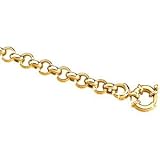 14K Yellow Gold Hollow Rolo Chain - 16 inches