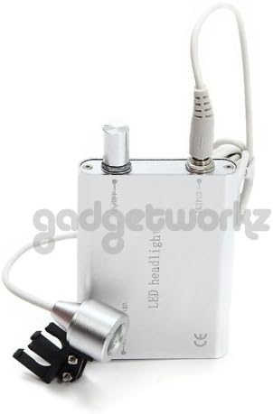 GadgetWorkz Dental Oral Surgical LED Clip On Head Light for Dental Loupes (Silver)