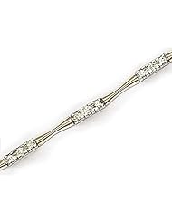 14kt Yellow Gold Hourglass Design Diamond Bracelet 1.00ct TW