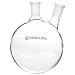 Chemglass CG-1520-18 Glass 2000mL Round Heavy Wall 2 Neck Bottom Boiling Flask with 24/40 Standard Taper Outer Joint and 20 Degree Angle