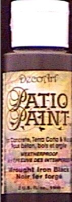 Patio Paint 2 Ounces-Wrought Iron Black