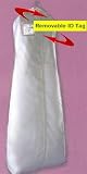 NEW White Wedding Bridal Zipper Dress Breathable Garment Bag (24 X 72) + Removable ID Tag