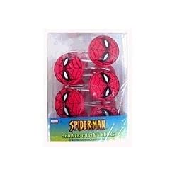 Spiderman Shower Curtain Rings - Set of 12