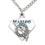 Florida Marlins Chain Necklace & Enameled Pewter Pendant