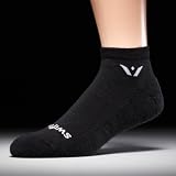 2 Pairs Black Medium Swiftwick Pursuit Zero Golf Socks ZB010ZZ-M Bundle