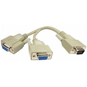 150mm monitor splitter cable (1 x HD15M to 2 x HD15F)