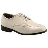 Boys Oxford Color: Ivory Patent, Size: 4 (Toddler)