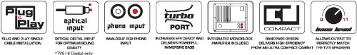Low priced  VIBE Optisound TV5 Digital Subwoofer for LED/LCD TVs