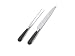 Alessi - Stefano Giovannoni Mami SG500S2 B Carving Knife & Fork Set Black Handles