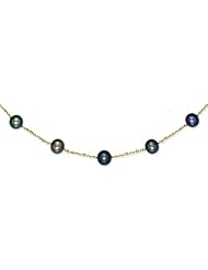 14K Peacock Cultured Pearl Necklace