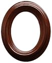 Dark walnut antiqued contour oval - 2.5x3.5