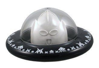 NAVY blue UFO ALIEN orange citrus JUICER kids TOY space ship shaped REEMER