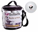Butterfly Bucket of 3-Star 40mm Table Tennis Balls (72 Count)